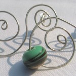 green "harvest" spiral earrings green "harvest" spiral earrings