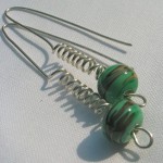 green "harvest" spring earrings green "harvest" spring earrings