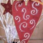 red & gold heart red & gold heart