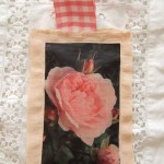 rose on linen