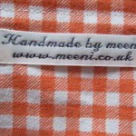 orange collage cushion cover - back detail