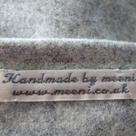 blue collage cushion cover - back detail