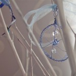 blue bead & wire decorations