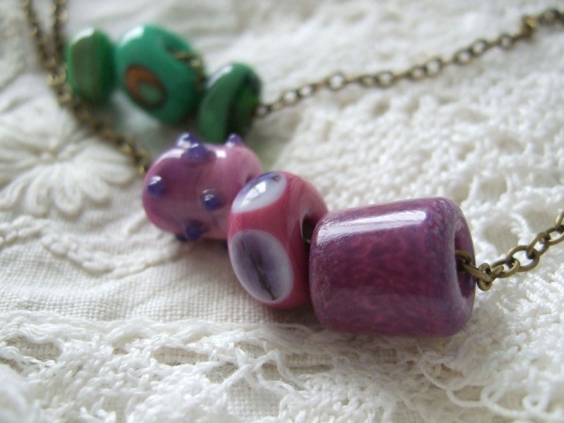 "harvest" bead necklaces