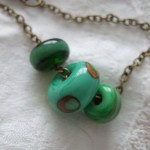 green "harvest" bead necklace