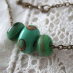 green "harvest" bead necklace