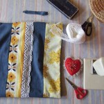 my work table with part finished cushion cover