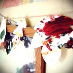 painted paper leaf garland painted paper leaf garland