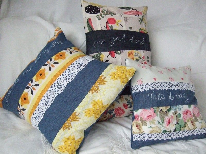 denim cushion covers