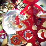 snow globe & wooden tree