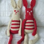 knitted rabbits knitted rabbits