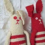 knitted rabbits - detail knitted rabbits - detail