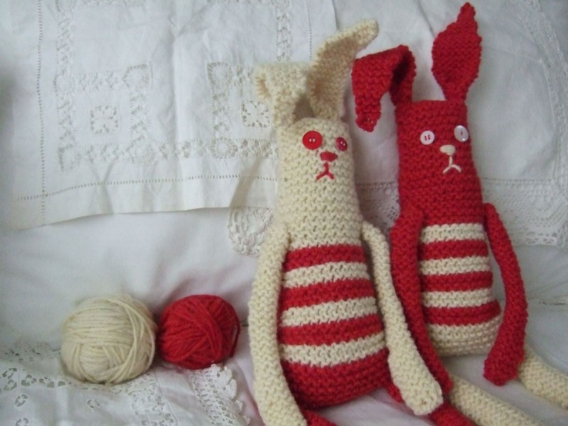 knitted rabbits