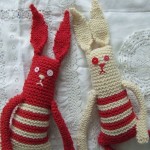 knitted rabbits - detail knitted rabbits - detail
