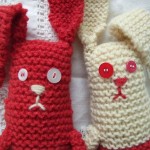 knitted rabbits - detail knitted rabbits - detail