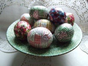 washi tape covered eggs