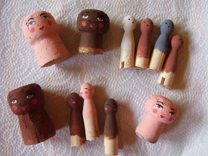 painted dolls heads