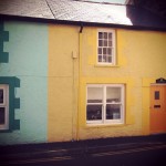 bright painted cottages in Aberdyfi